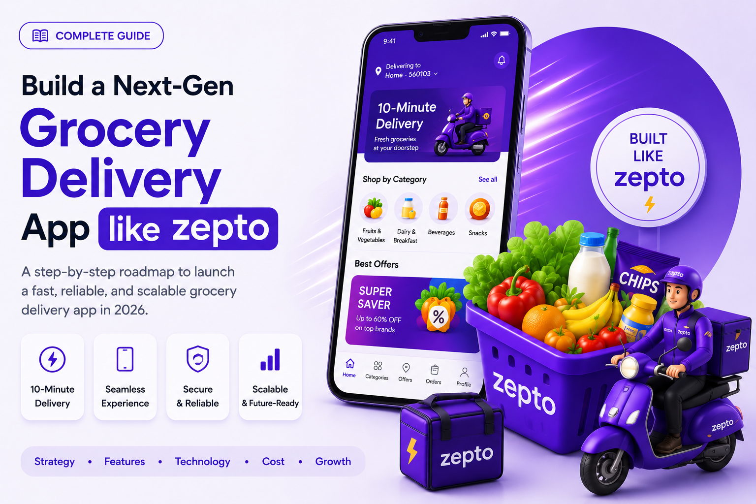 Grocery delivery app like Zepto — quick commerce platform development guide 2026